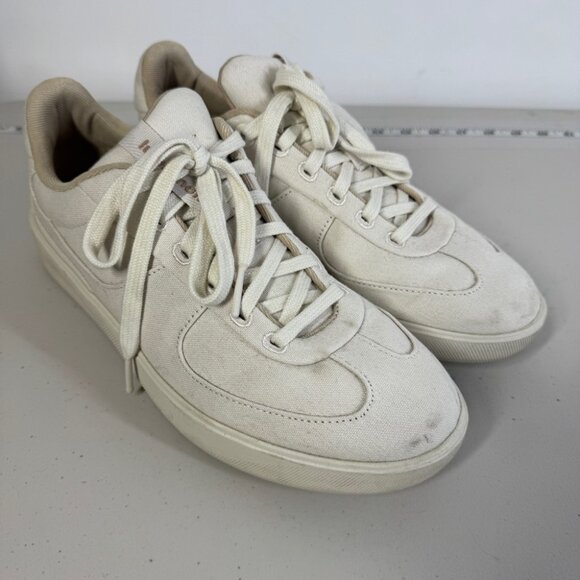 Lululemon Cream Cityverse Sneakers Size 9.5 Lace Up Casual Athletic Canvas - Picture 12 of 13